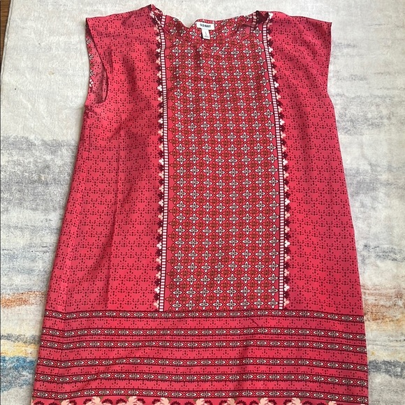 Old Navy Red Black Sheath Dress Sleeveless Mini - Picture 3 of 6